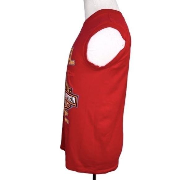 Vintage 1987 Men's Red Harley Davidson James Dean 'Rebel Rider' Muscle Shirt - Picture 6 of 10